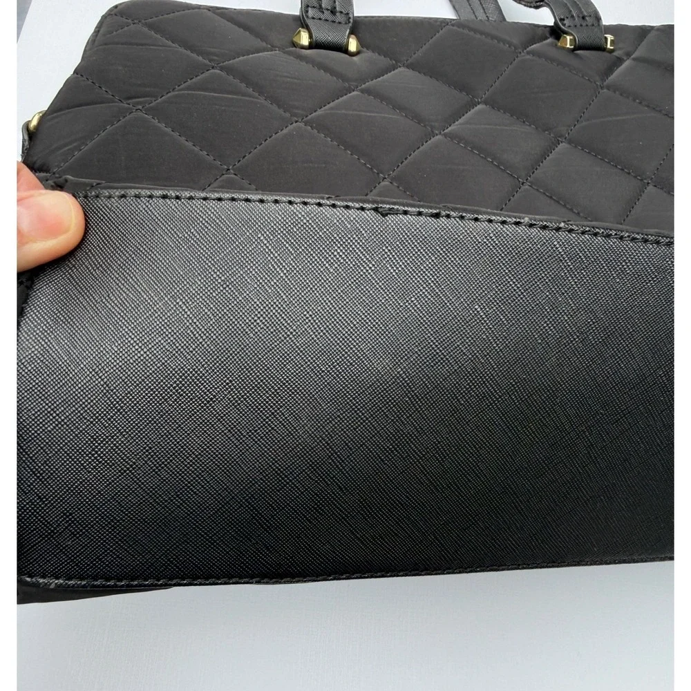 Steve Madden Laptop Bag‎ Women Large Black Quilted Work Travel Professional Bag